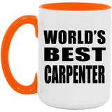 World's Best Carpenter - 15oz Accent Mug Orange