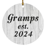 Gramps Established Est. 2024 - Circle Ornament F