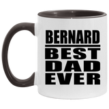 Bernard Best Dad Ever - 11oz Accent Mug Black