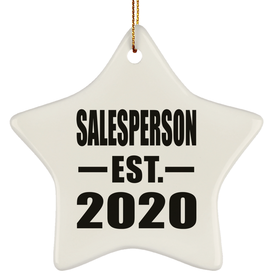 Salesperson Established EST. 2020 - Star Ornament