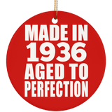 88th Birthday Made In 1936 Aged to Perfection - Circle Ornament
