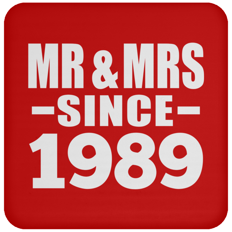 35th Anniversary Mr & Mrs Since 1989 - Drink Coaster
