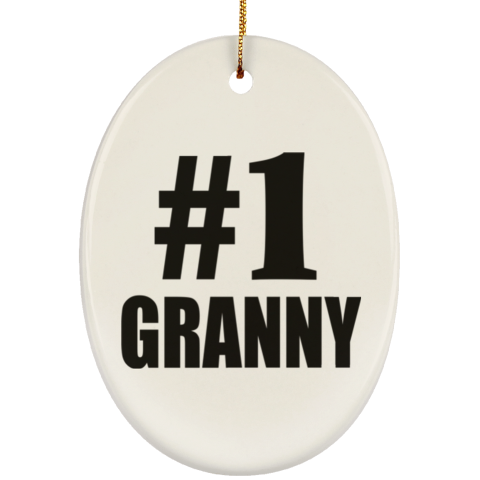 Number One #1 Granny - Oval Ornament
