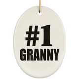 Number One #1 Granny - Oval Ornament