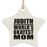 Judith World's Okayest Mom - Star Ornament