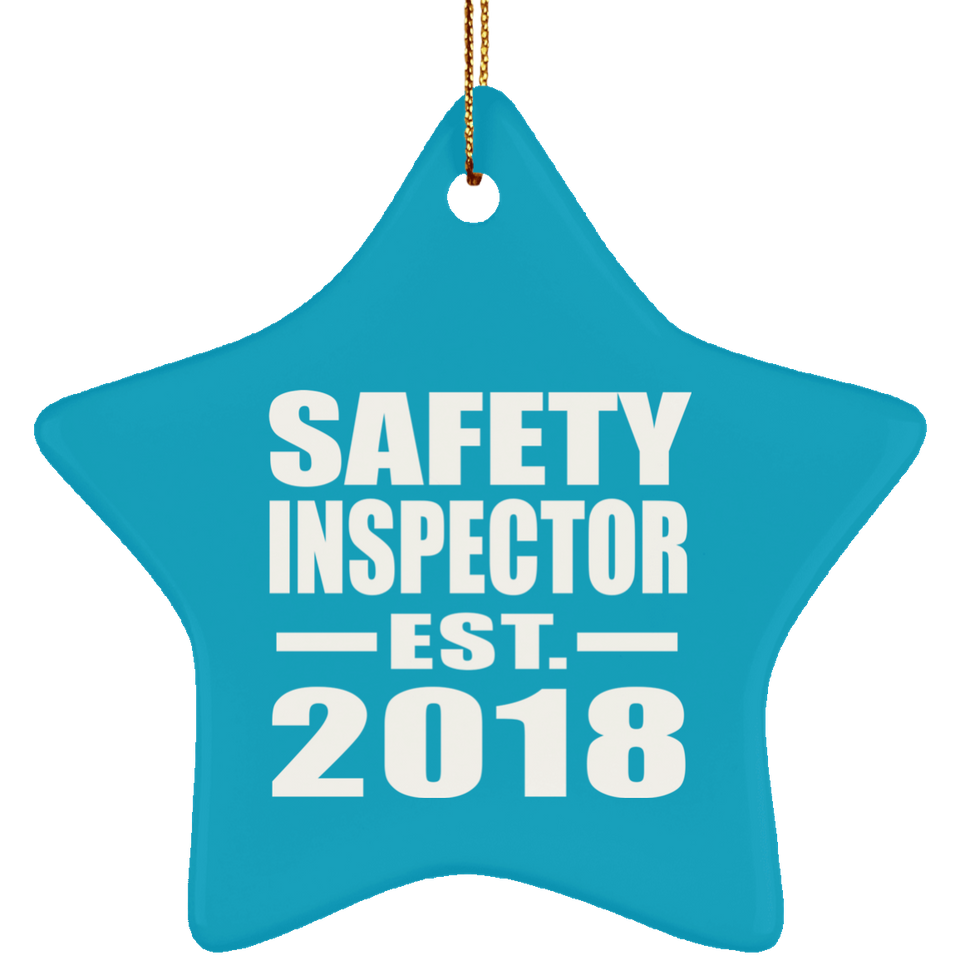 Safety Inspector Established EST. 2018 - Star Ornament