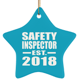 Safety Inspector Established EST. 2018 - Star Ornament
