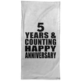 Happy 5th Anniversary 5 Years & Counting - Hand Towel