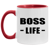 Boss Life - 11oz Accent Mug Red