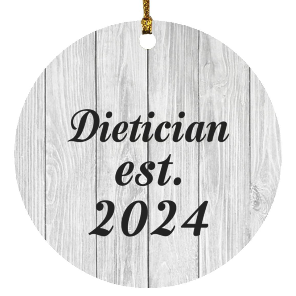 Dietician Established Est. 2024 - Circle Ornament F