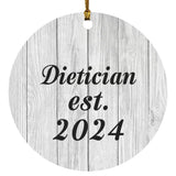 Dietician Established Est. 2024 - Circle Ornament F