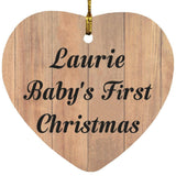 Laurie Baby's First Christmas - Heart Ornament C