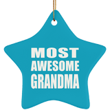 Most Awesome Grandma - Star Ornament
