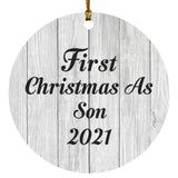 First Christmas As Son 2021 - Circle Ornament F