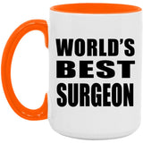 World's Best Surgeon - 15oz Accent Mug Orange