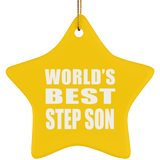 World's Best Step Son - Star Ornament