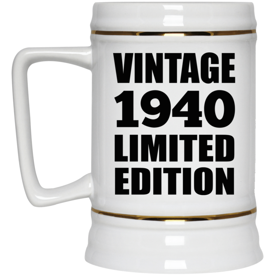 84th Birthday Vintage 1940 Limited Edition - Beer Stein