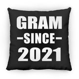 Gram Since 2021 - Throw Pillow Black