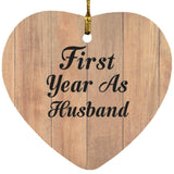 First Year As Husband - Heart Ornament C