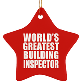World's Greatest Building Inspector - Star Ornament