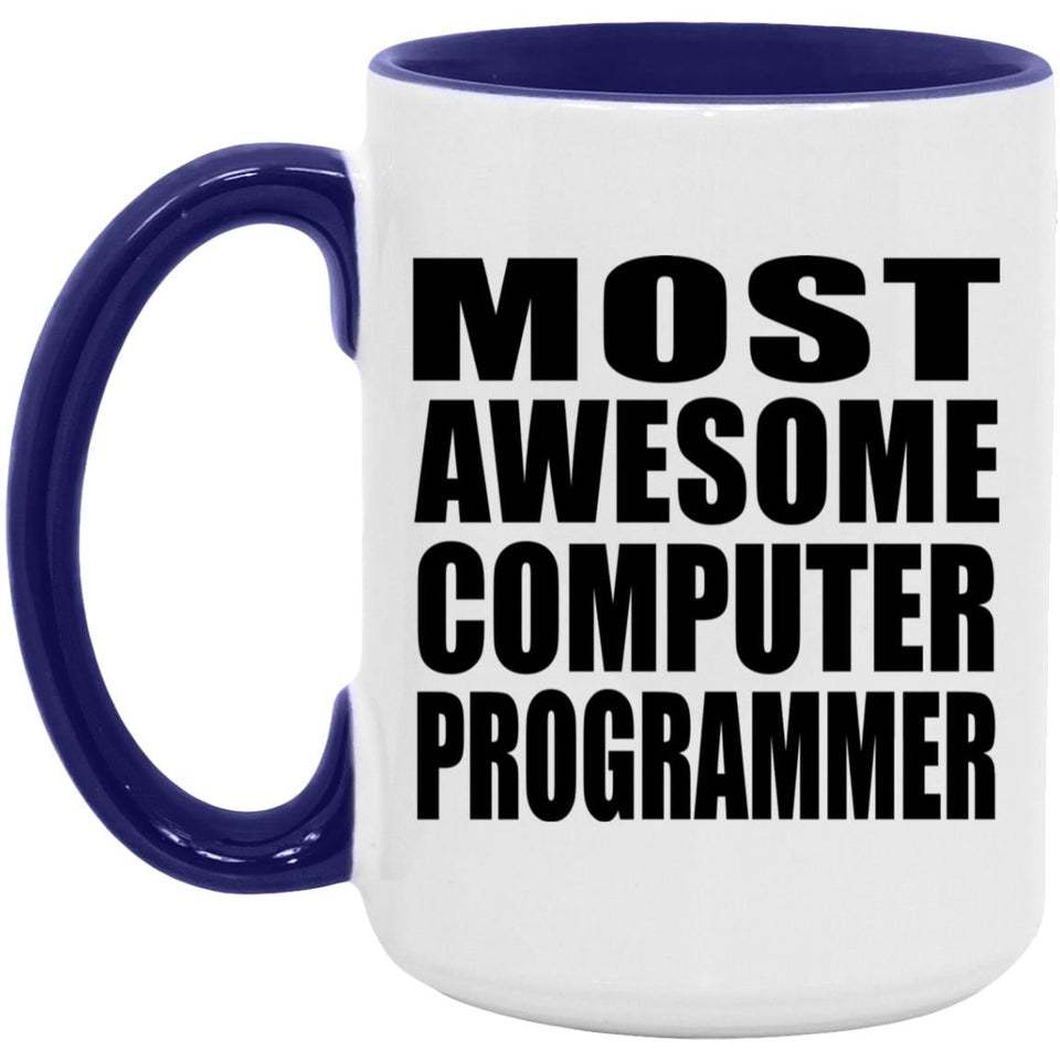Most Awesome Computer Programmer - 15oz Accent Mug Purple
