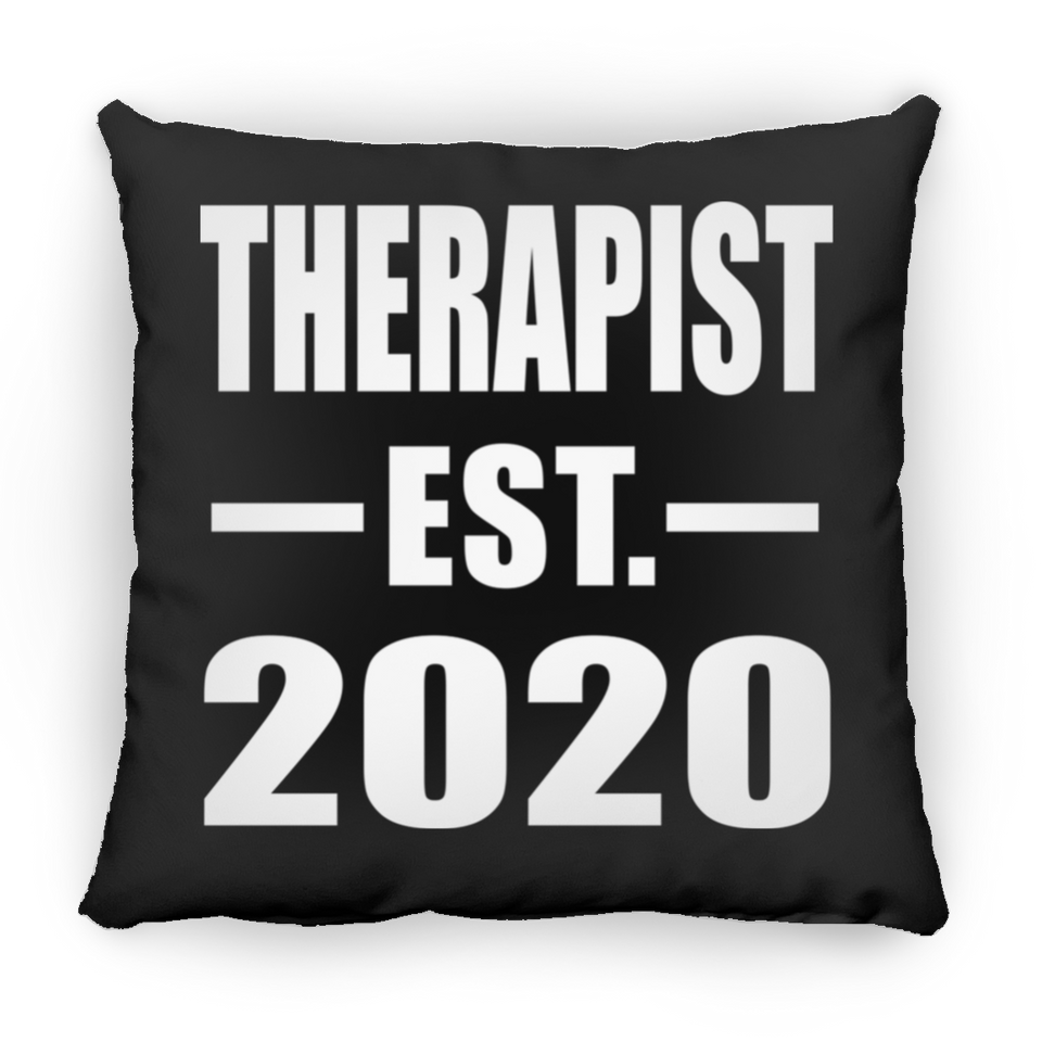 Therapist Established EST. 2020 - Throw Pillow Black