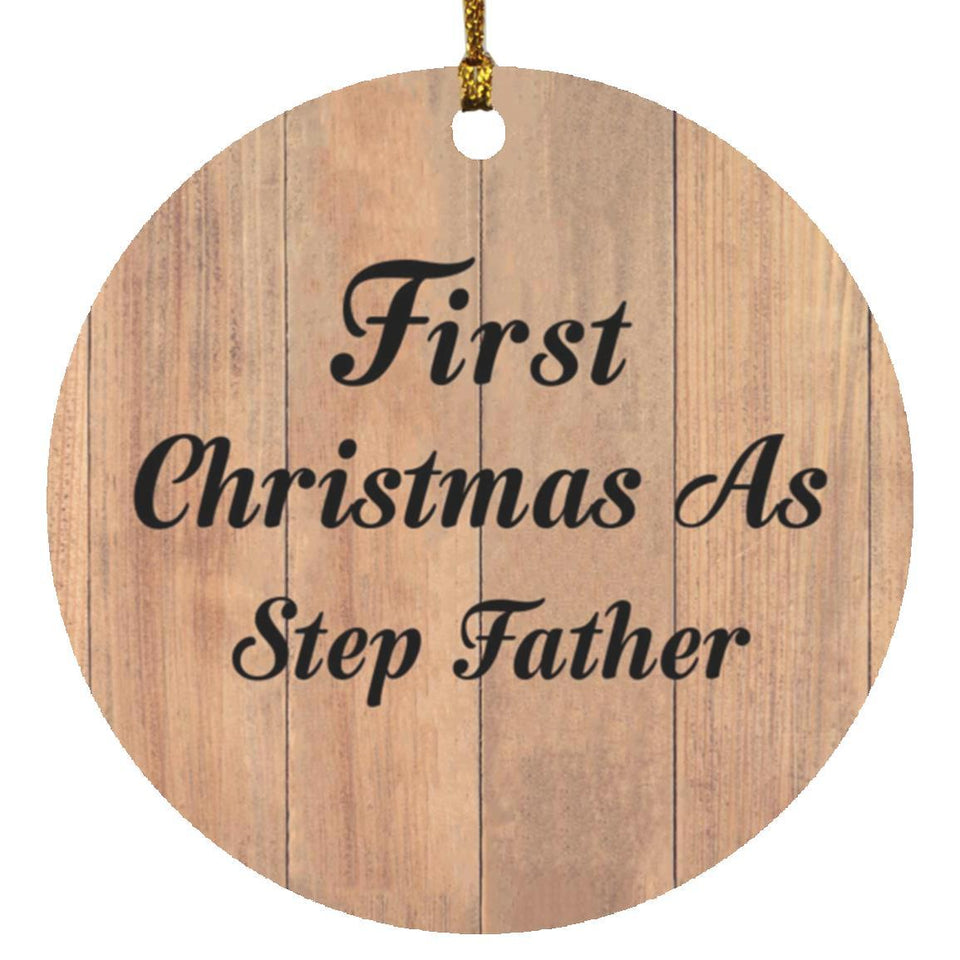 First Christmas As Step Father - Circle Ornament C