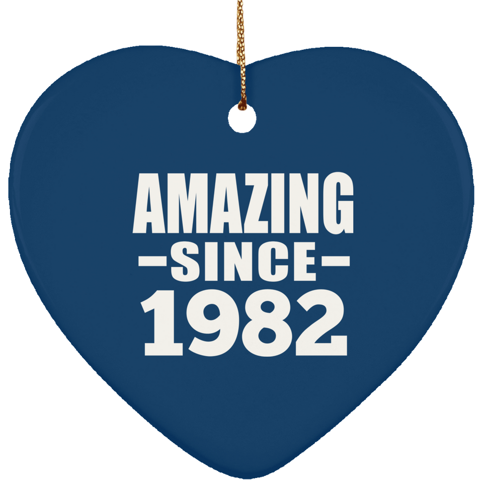 42nd Birthday Amazing Since 1982 - Heart Ornament