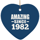 42nd Birthday Amazing Since 1982 - Heart Ornament