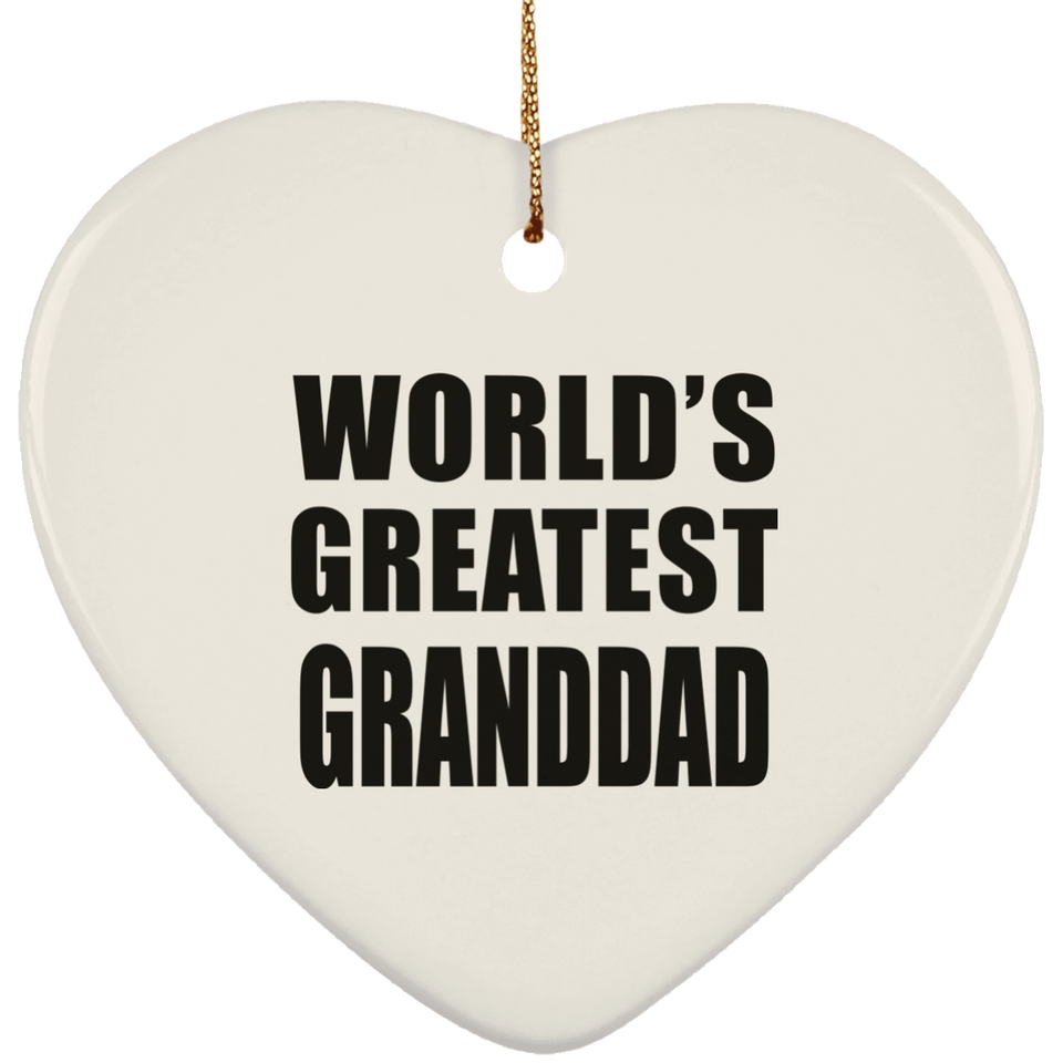 World's Greatest Granddad - Heart Ornament