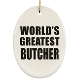 World's Greatest Butcher - Oval Ornament