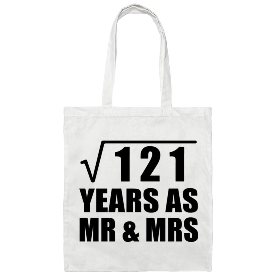 11th Anniversary Square Root of 121 Years As Mr & Mrs - Tote Bag White