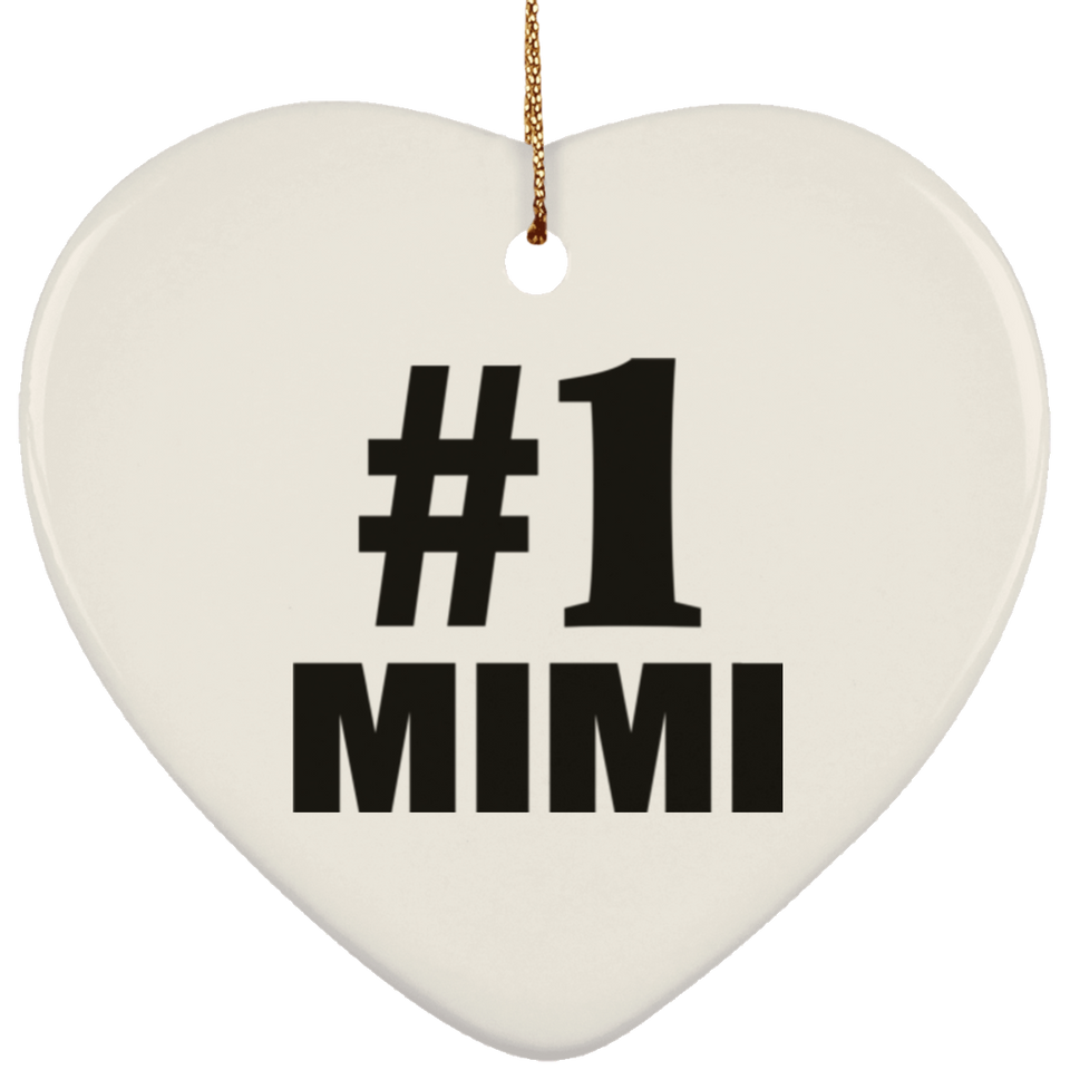 Number One #1 Mimi - Heart Ornament