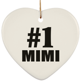 Number One #1 Mimi - Heart Ornament