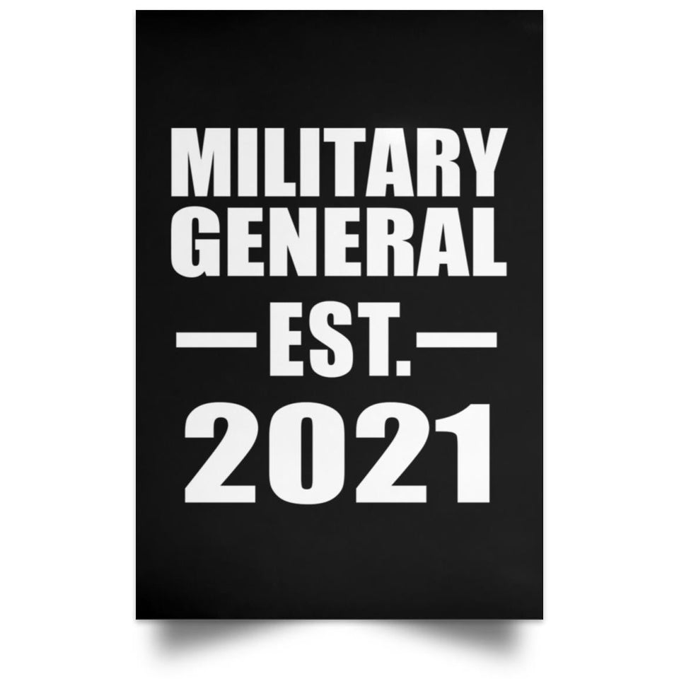 Military General Established EST. 2021 - Poster Portrait