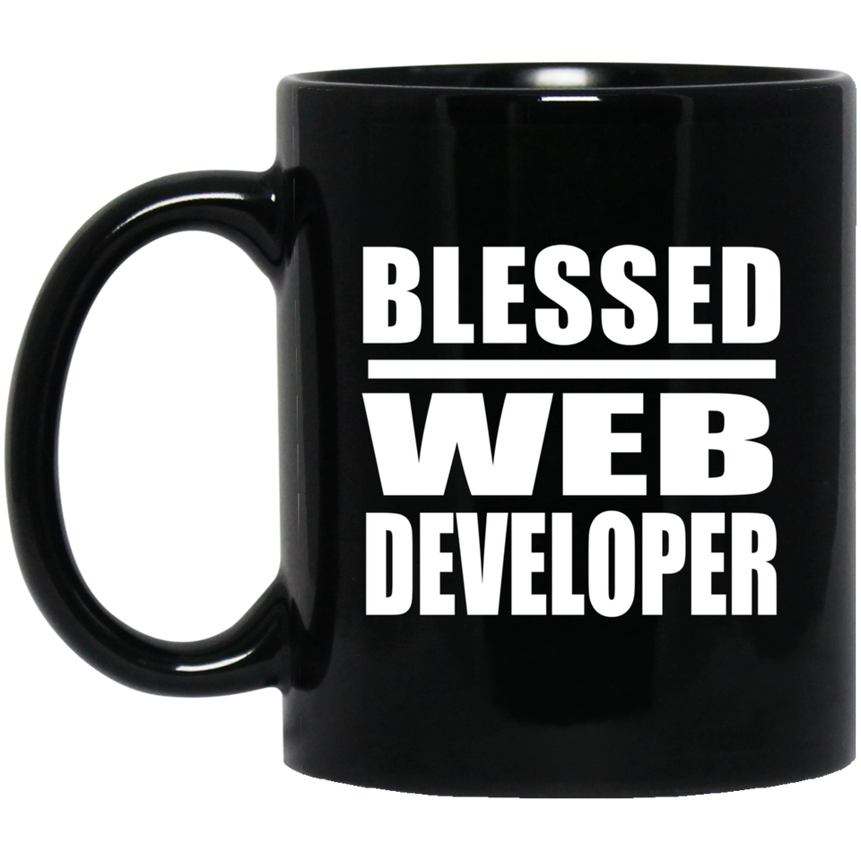 Blessed Web Developer - 11oz Coffee Mug Black