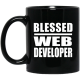 Blessed Web Developer - 11oz Coffee Mug Black