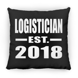Logistician Established EST. 2018 - Throw Pillow Black