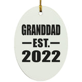 Granddad Established EST. 2022 - Oval Ornament