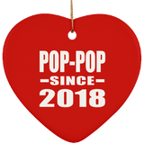 Pop-Pop Since 2018 - Heart Ornament