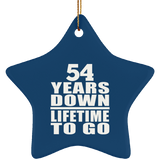 54th Anniversary 54 Years Down Lifetime To Go - Star Ornament