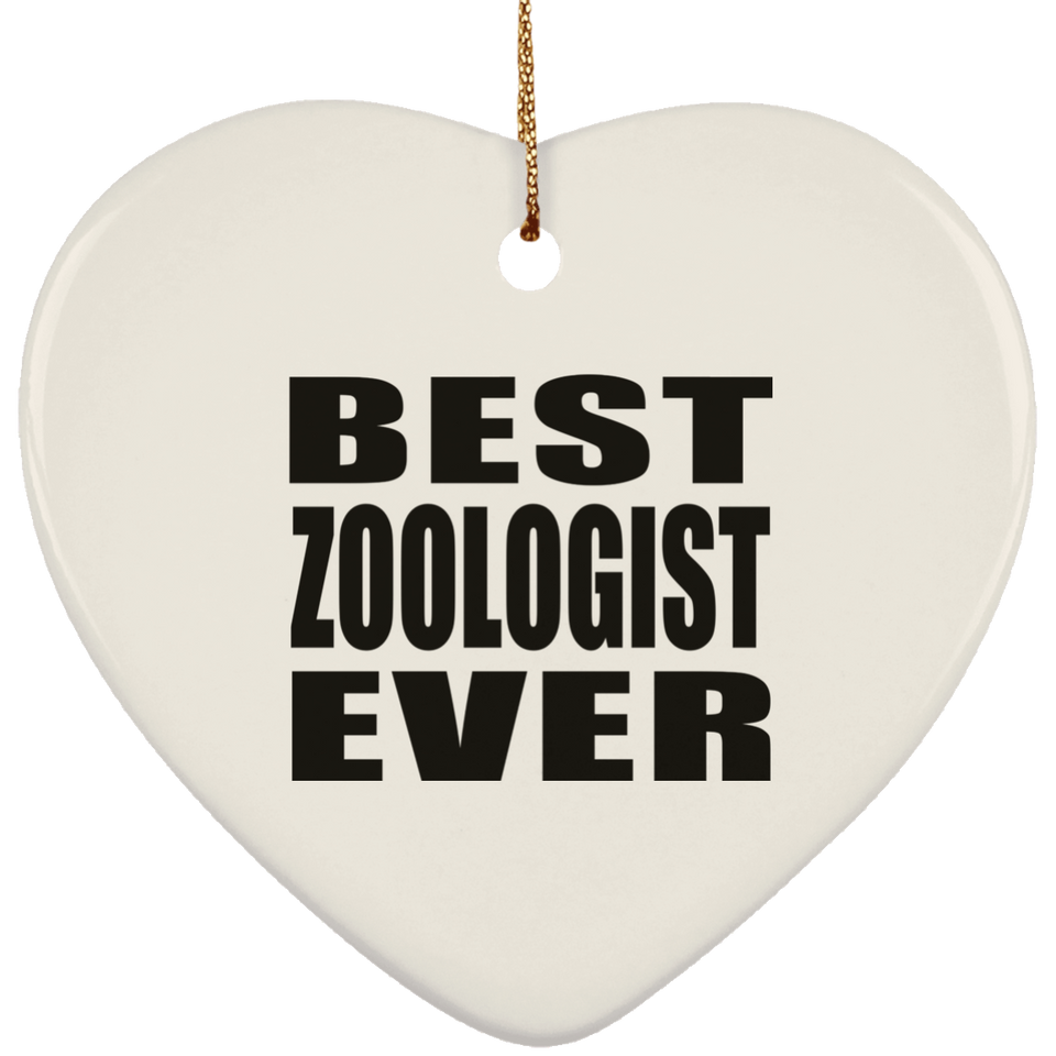 Best Zoologist Ever - Heart Ornament