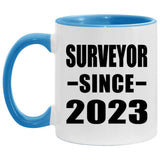 Surveyor Since 2023 - 11oz Accent Mug Blue
