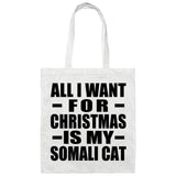 All I Want For Christmas Is My Somali Cat - Tote Bag White