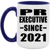 PR Executive Since 2021 - 15oz Accent Mug Purple