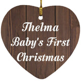 Thelma Baby's First Christmas - Heart Ornament D