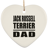 Jack Russell Terrier Dad - Heart Ornament