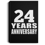 24th Anniversary 24 Years Anniversary - Canvas Portrait