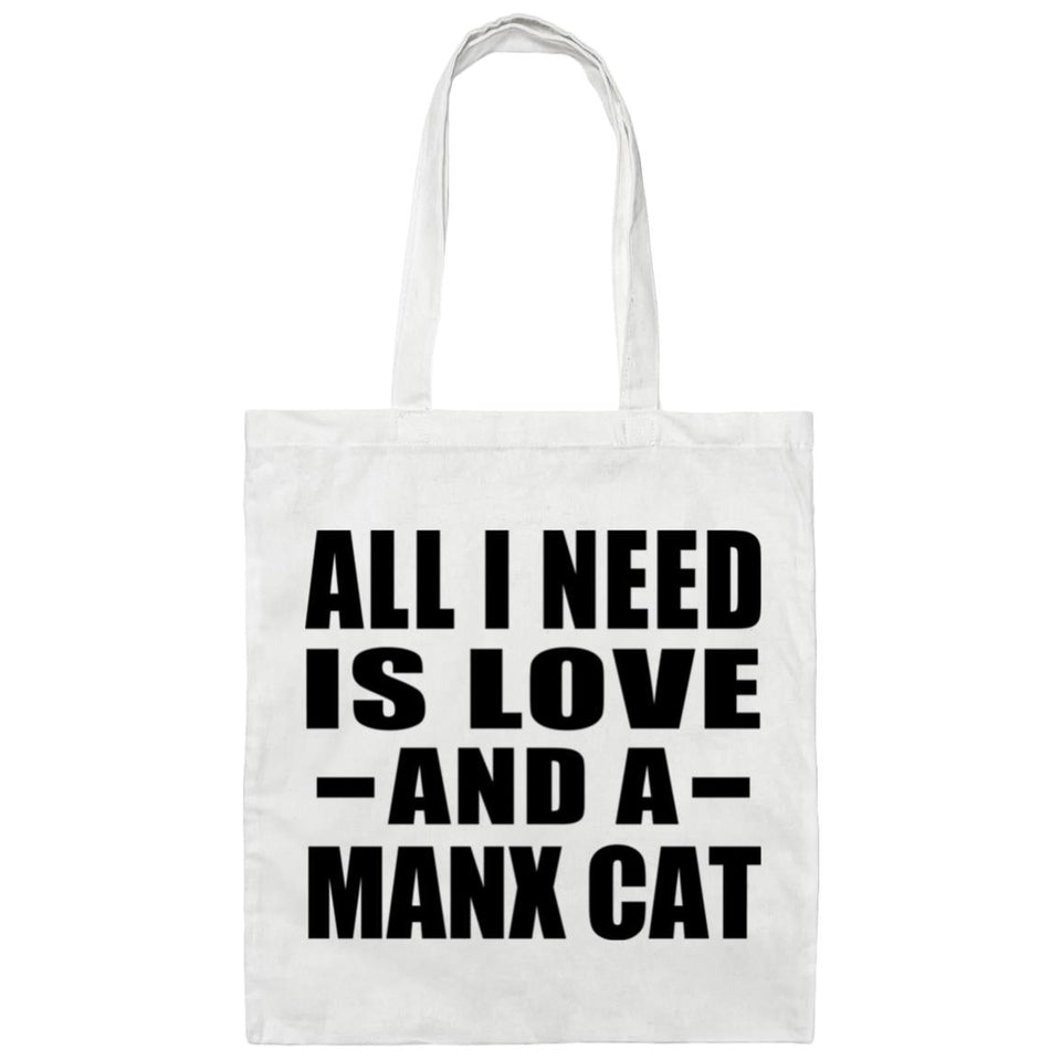 All I Need Is Love And A Manx Cat - Tote Bag White