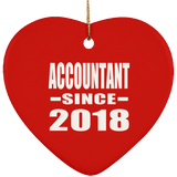 Accountant Since 2018 - Heart Ornament